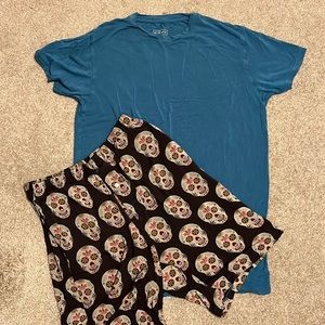 Kickee Pants Men Small Pajama Set